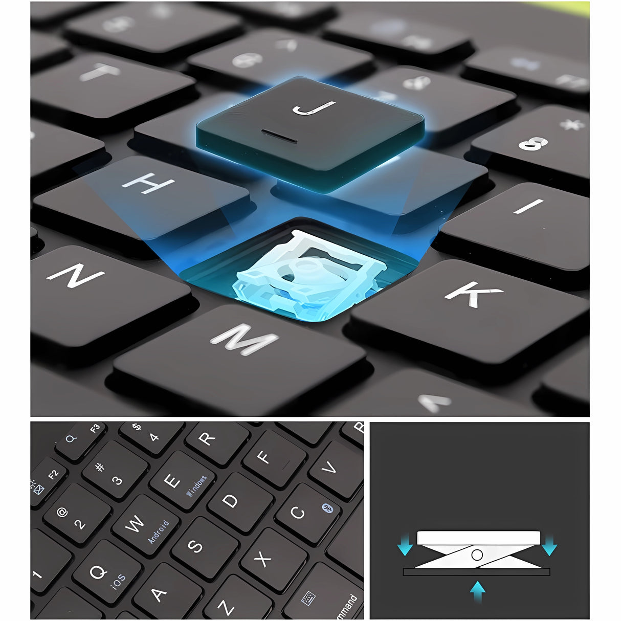 Bervolo Double Stand Keyboard, Black