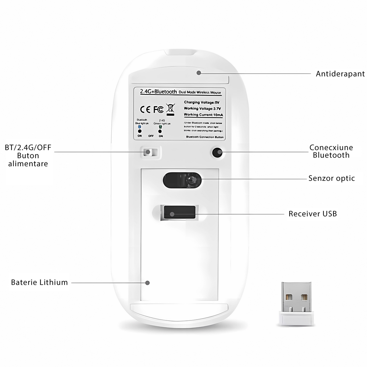 Dual Mouse Bervolo Metal X, Blue