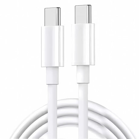 Bervolo® USB-C to USB-C Charging Cable, PD 60W, Fast Charging for Any USB-C Laptop, Phone, or Tablet, 1 M, White
