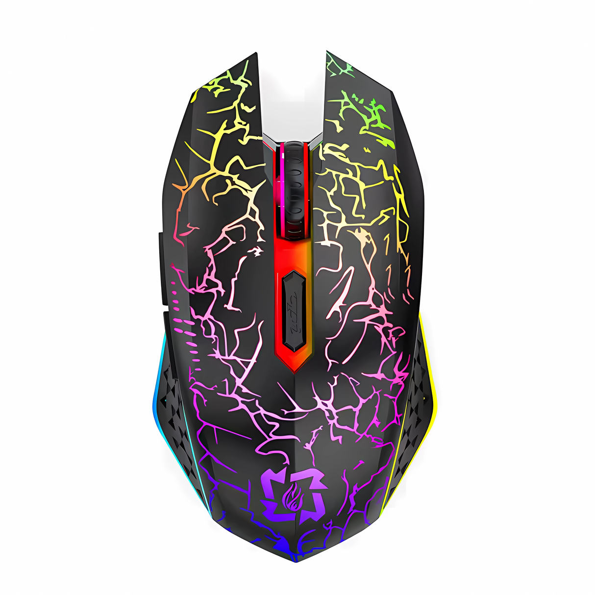 Bervolo® Spider Wireless Gaming Mouse, Dual Mode Bluetooth 5.2 & 2.4GHz, RGB, 6 Silent Buttons, 1600 DPI, Type-C Rechargeable, Compatible with Windows, MacOS, Linux, Ergonomic, Black