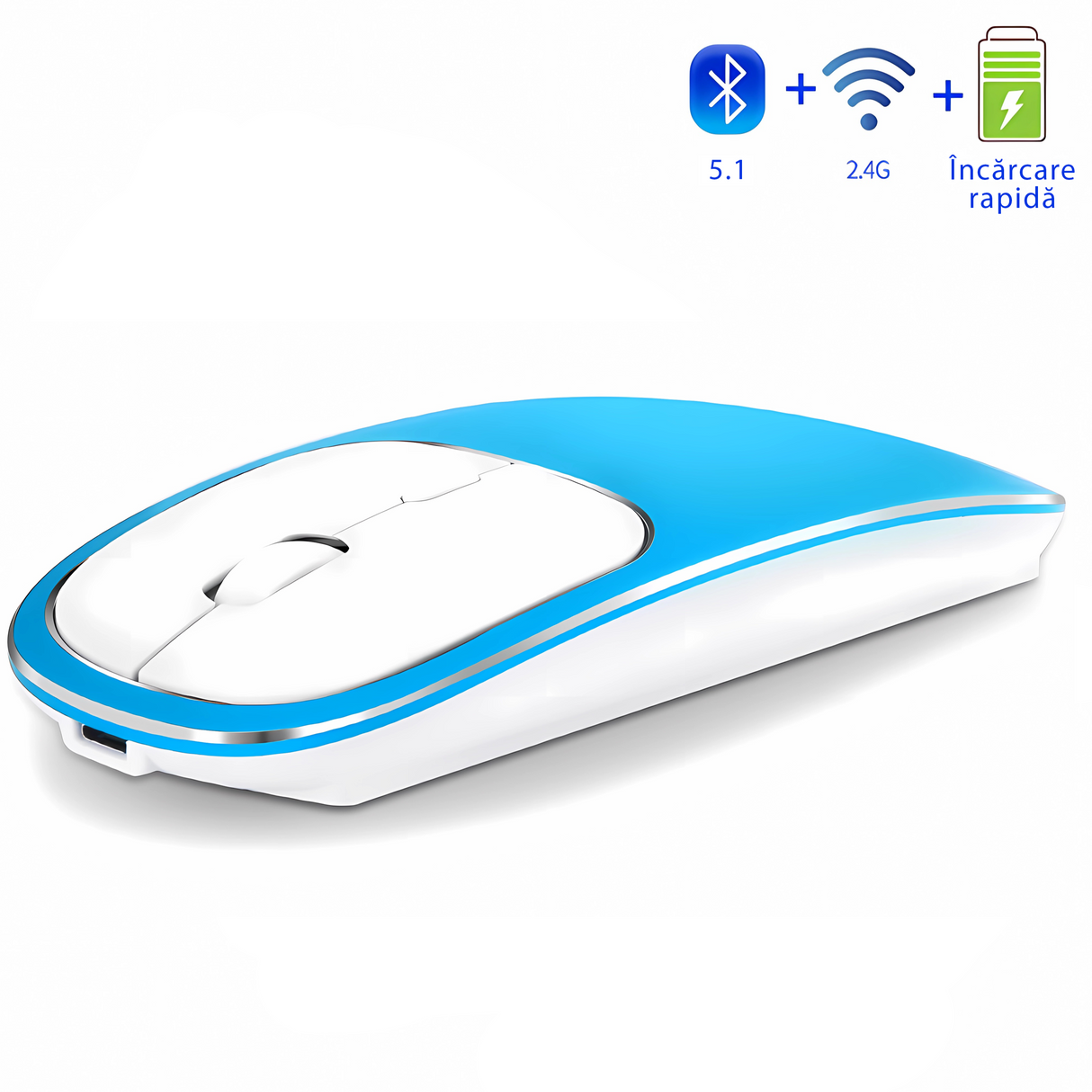 Dual Mouse Bervolo Metal X, Blue