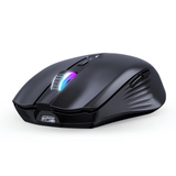 Bervolo® Nexus Pro Wireless Mouse, Simultaneous Connection to 3 Devices, Adjustable DPI, RGB Lighting, USB Type-C Rechargeable, Silent Click, Ergonomic, Black