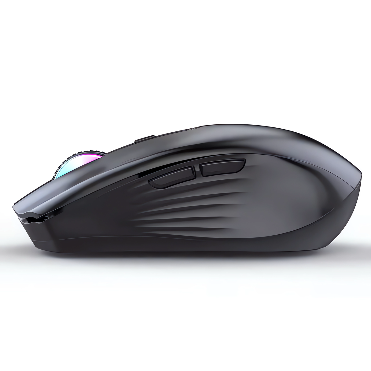 Bervolo® Nexus Pro Wireless Mouse, Simultaneous Connection to 3 Devices, Adjustable DPI, RGB Lighting, USB Type-C Rechargeable, Silent Click, Ergonomic, Black