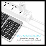 Bervolo Rechargeable Bluetooth Keyboard, Black