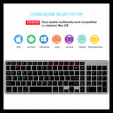 Bervolo Rechargeable Bluetooth Keyboard, Black