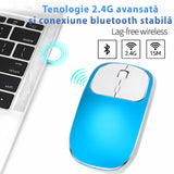 Dual Mouse Bervolo Metal X, Blue