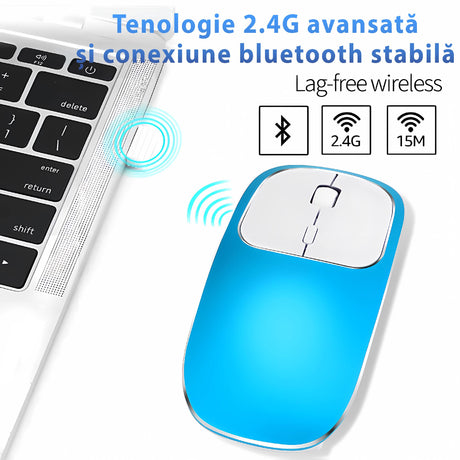 Dual Mouse Bervolo Metal X, Blue