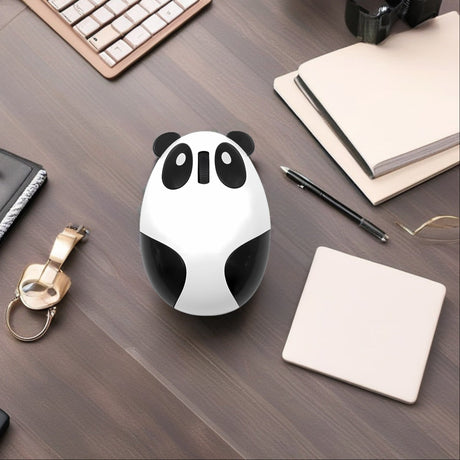 Bervolo® Panda Kids Mouse – Rechargeable, Wireless USB 2.4 GHz, 3000 DPI, 3 Buttons, Silent Click, Ergonomic, for Right and Left-Handed Users, White