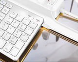 Bervolo® Rechargeable Bluetooth Keyboard – Scissor Switch, Multimedia Keys, Universal Compatibility, Windows/Mac/iOS/Android, Silver