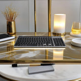 Bervolo® Rechargeable Bluetooth Keyboard – Scissor Switch, Multimedia Keys, Universal Compatibility, Windows/Mac/iOS/Android, Black