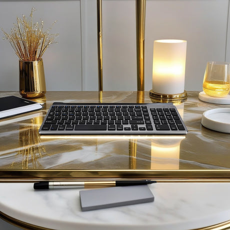 Bervolo® Rechargeable Bluetooth Keyboard – Scissor Switch, Multimedia Keys, Universal Compatibility, Windows/Mac/iOS/Android, Black